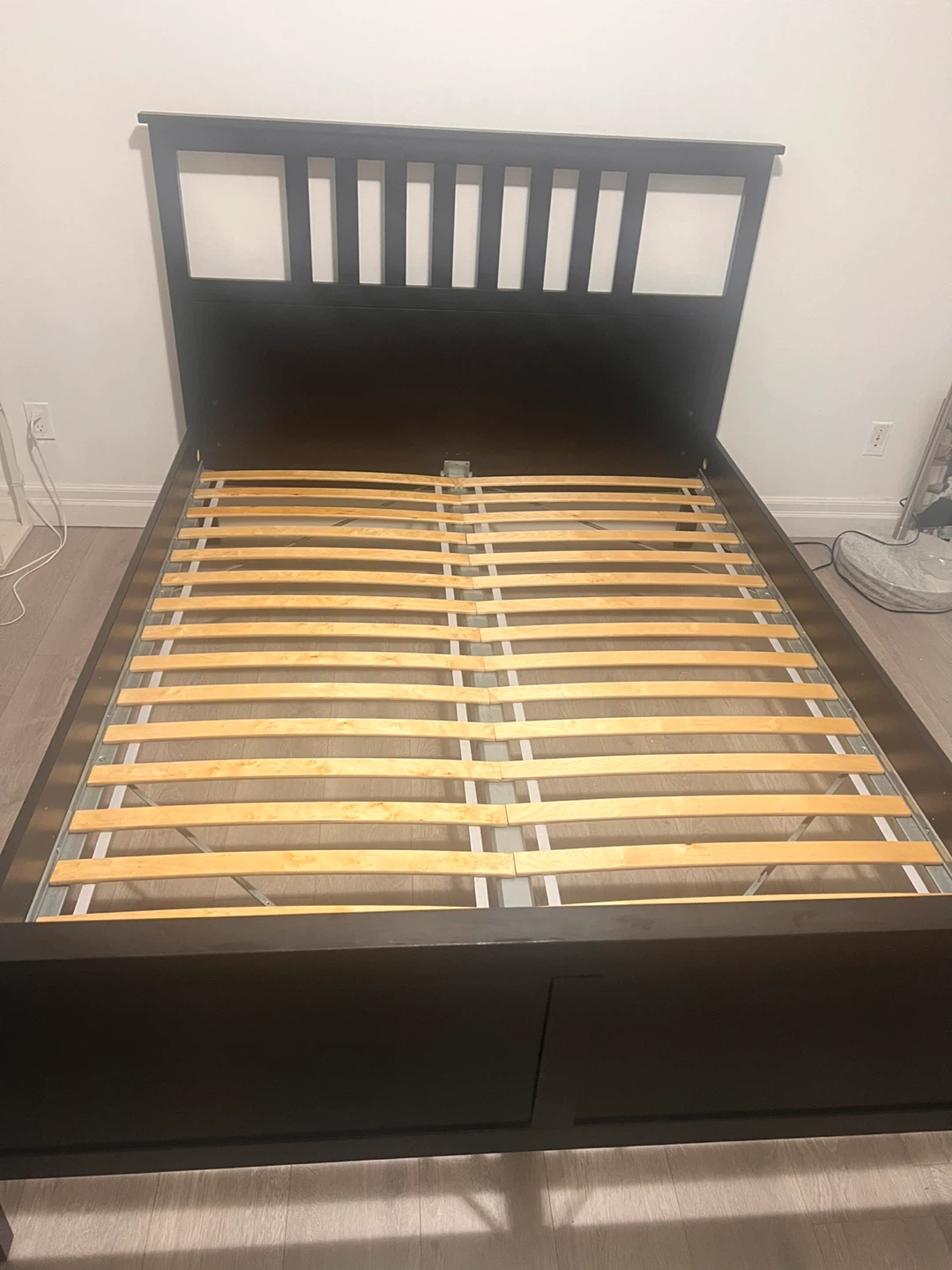IKEA Queen size bed frame,delivery and assembly for a fee