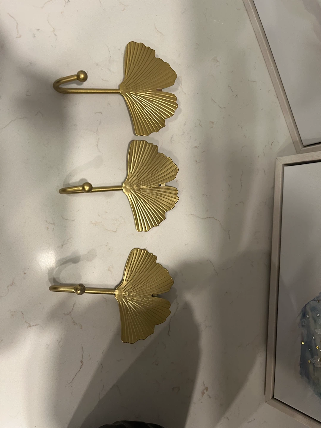 Set of 3 Gold Ginkgo Leaf Wall Hooks - photo 5