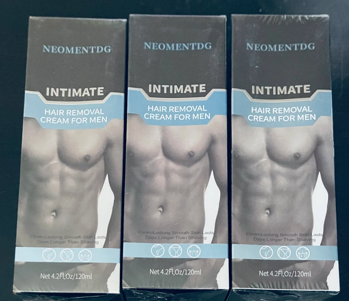 NEOMENTDG Intimate Hair Removal Cream for Men 120ml (3 Pack)