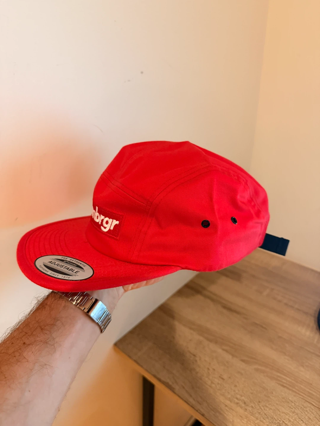 New Red "Hambrgr" 5-Panel Cap - photo 4