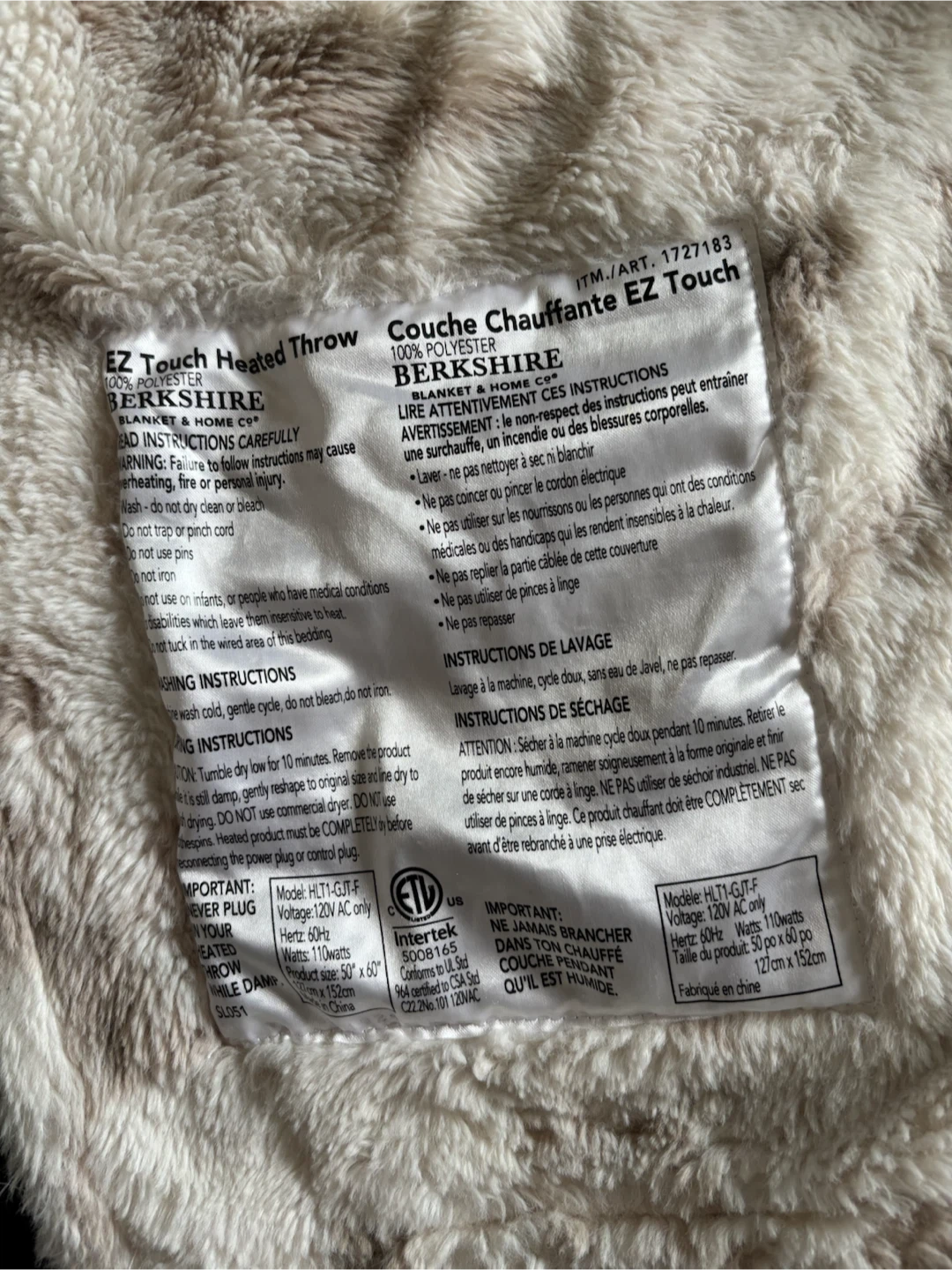 Heating blanket.. Working properly $15
