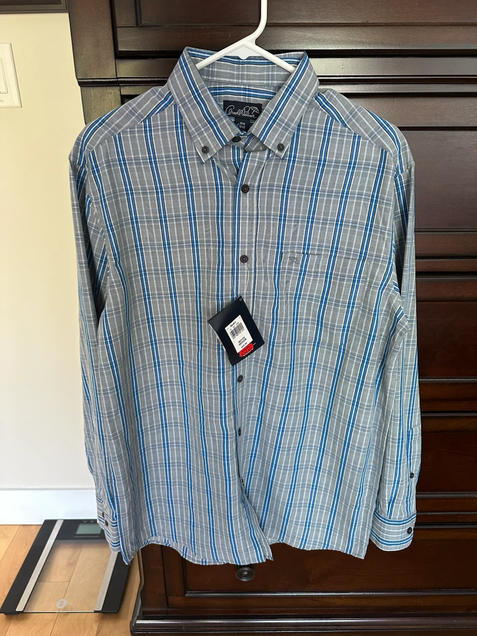 New Arnold Palmer Men's Plaid Button-Down Shirt - Medium