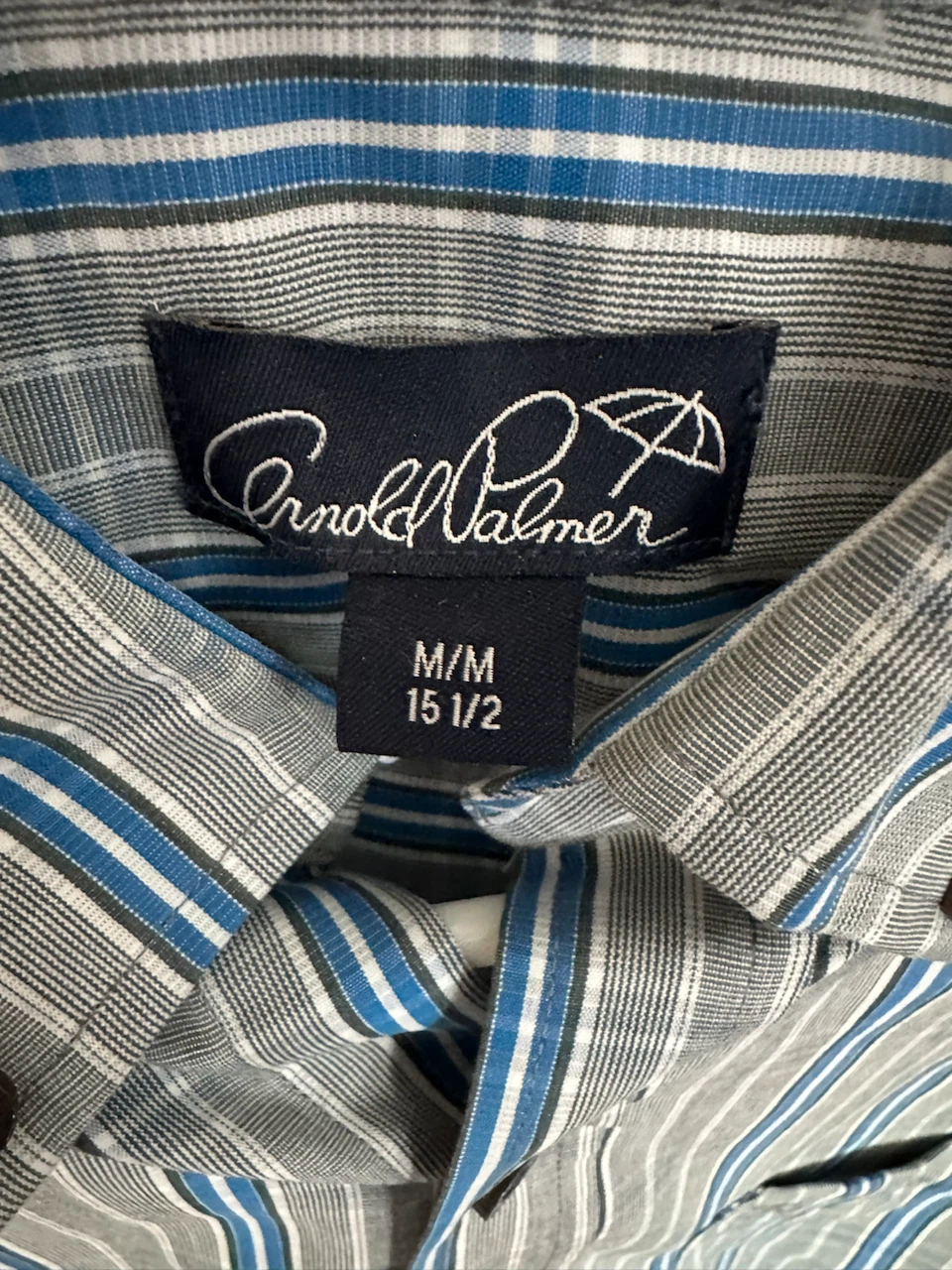 New Arnold Palmer Men's Plaid Button-Down Shirt - Medium - photo 2