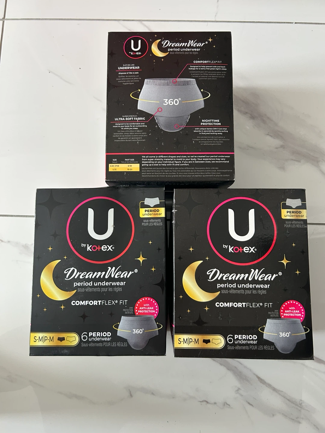 U by Kotex Period Underwear (3 boxes sealed)