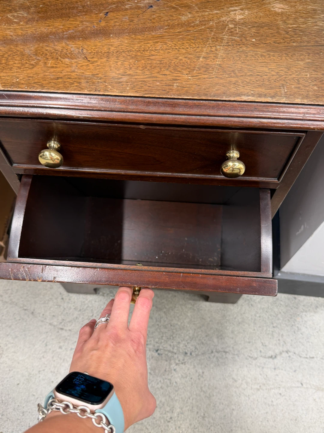 Wooden Side Table with Drawer - photo 2