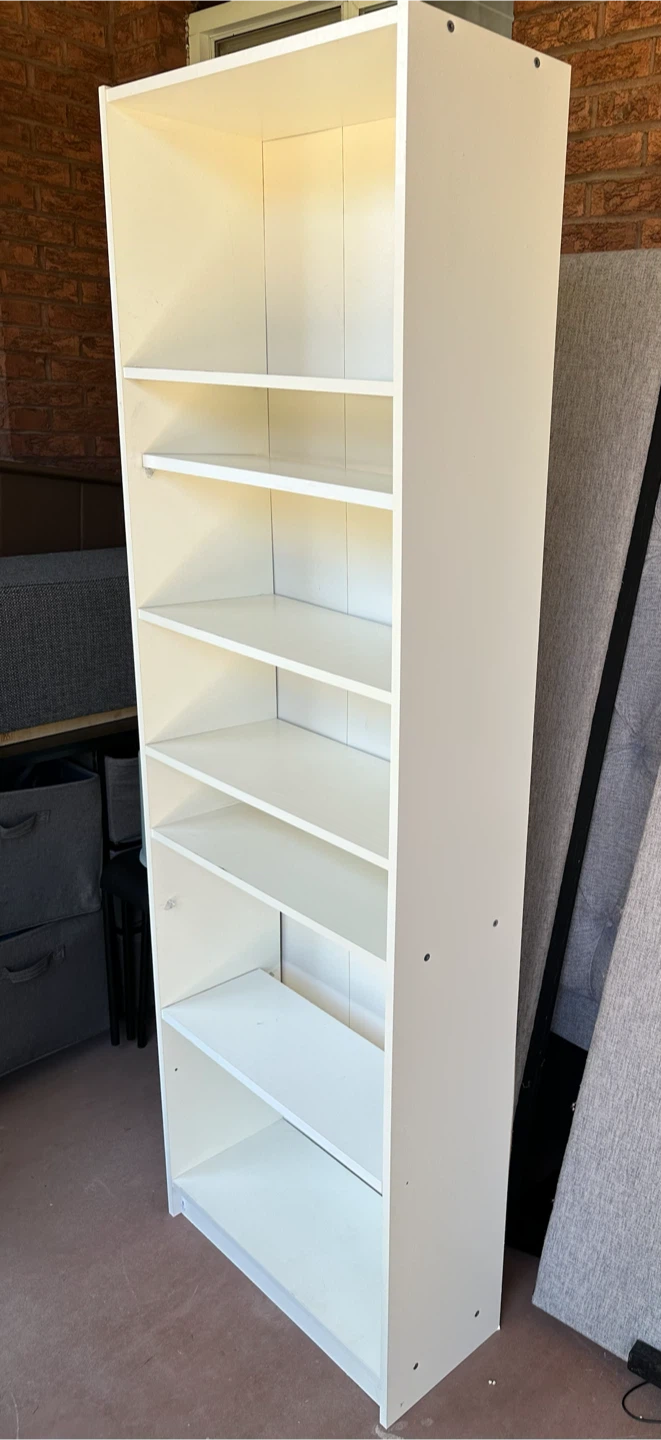 IKEA White 7-Shelf Tall Bookcase - photo 2
