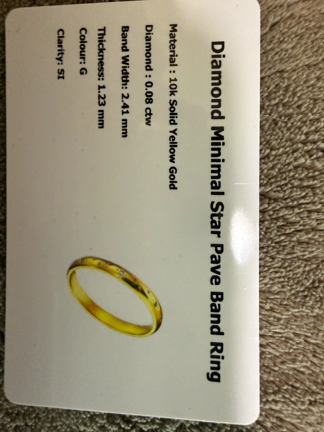 10k Solid Gold  Ring - Size 8 - photo 4