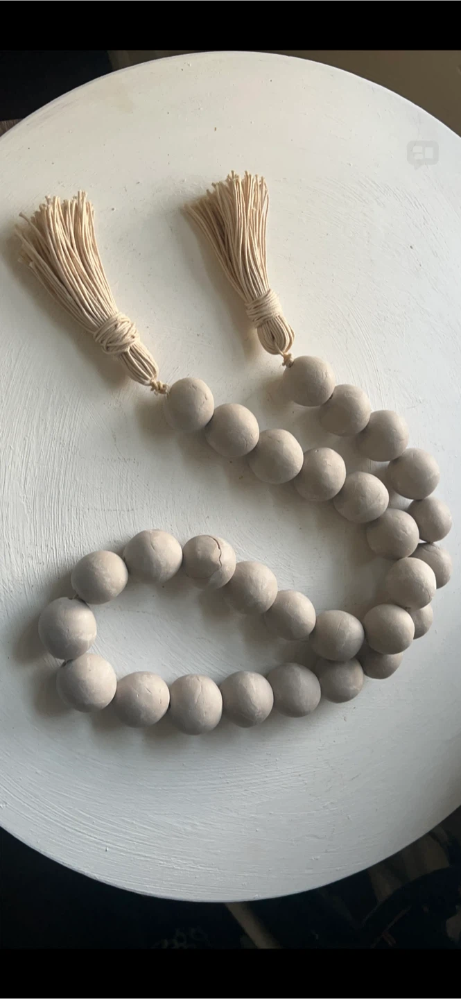 Handmade Decorative Clay Bead Garland with Handmade Tassels - photo 2