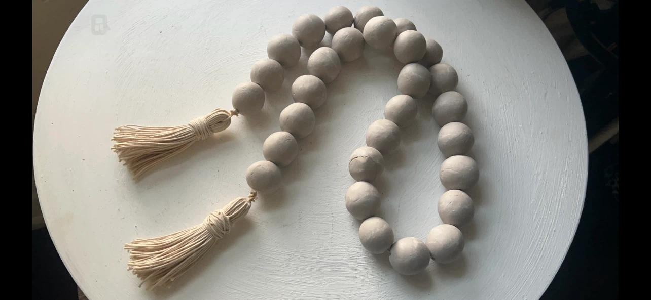 Handmade Decorative Clay Bead Garland with Handmade Tassels - photo 3