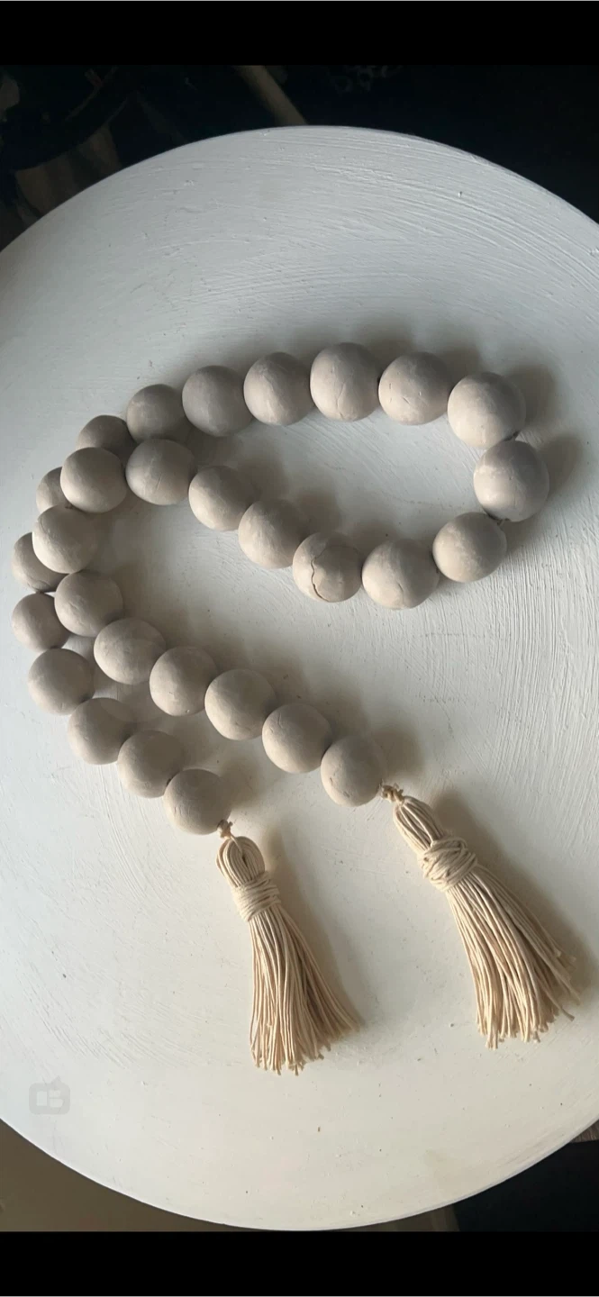 Handmade Decorative Clay Bead Garland with Handmade Tassels - photo 4