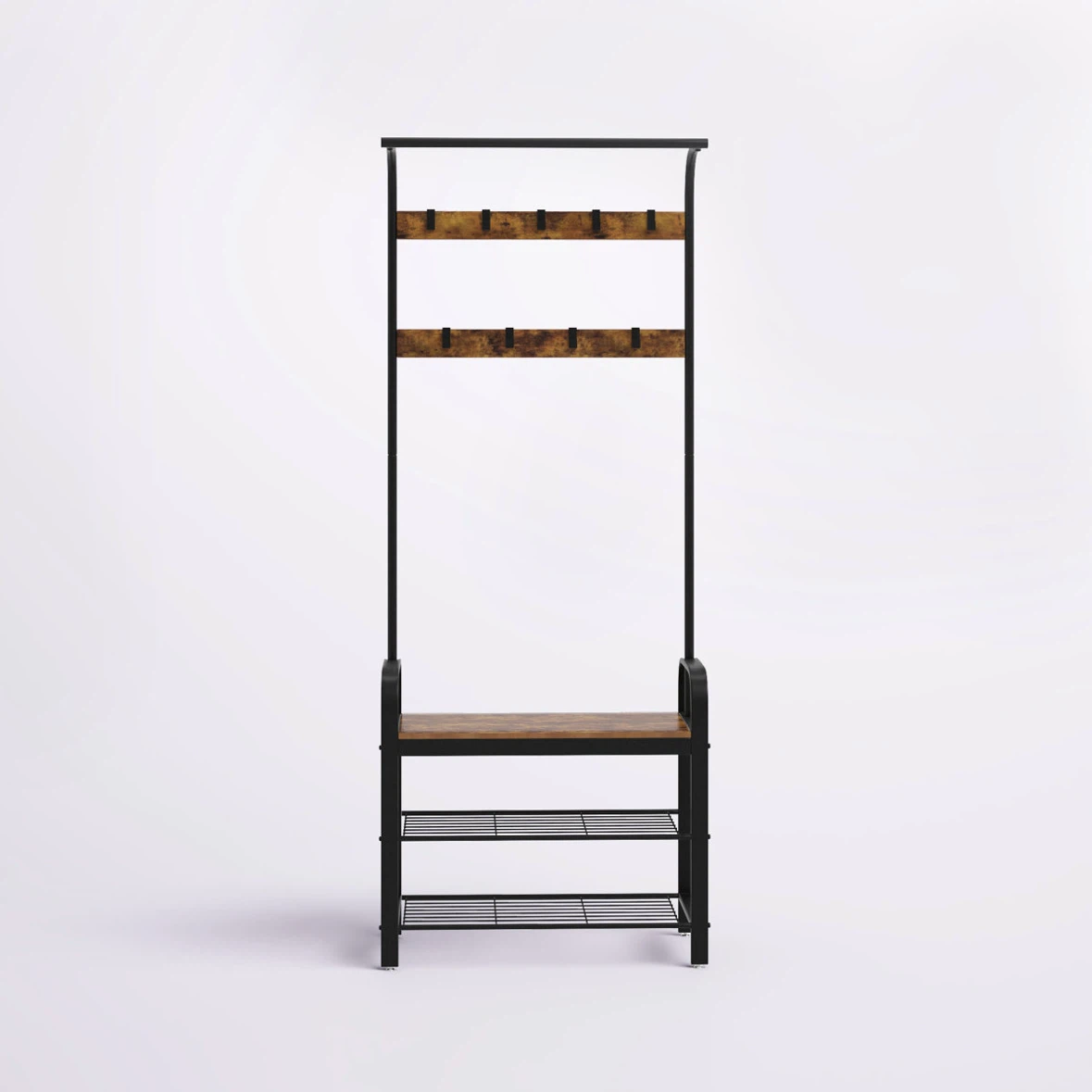 Storage Rack with Bench and Shelves - photo 2