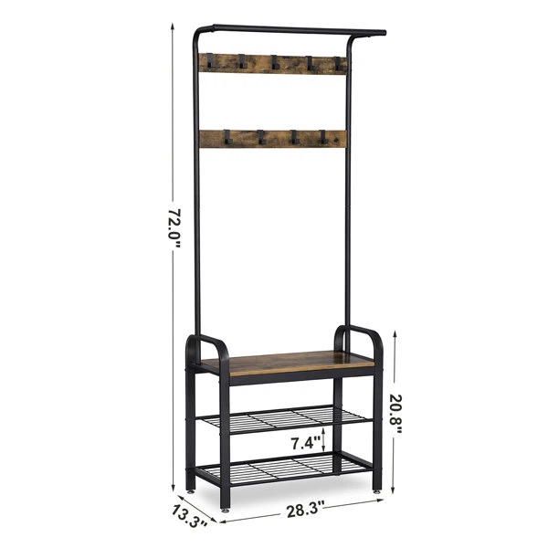 Storage Rack with Bench and Shelves - photo 4
