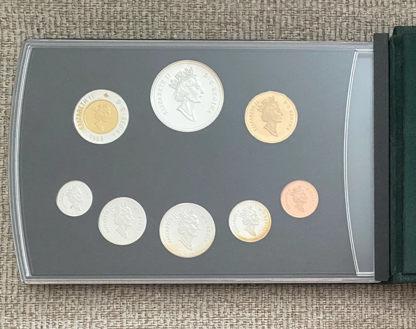 1998 RCMP 8 Coin Proof Set with Silver Double Dollar - photo 2