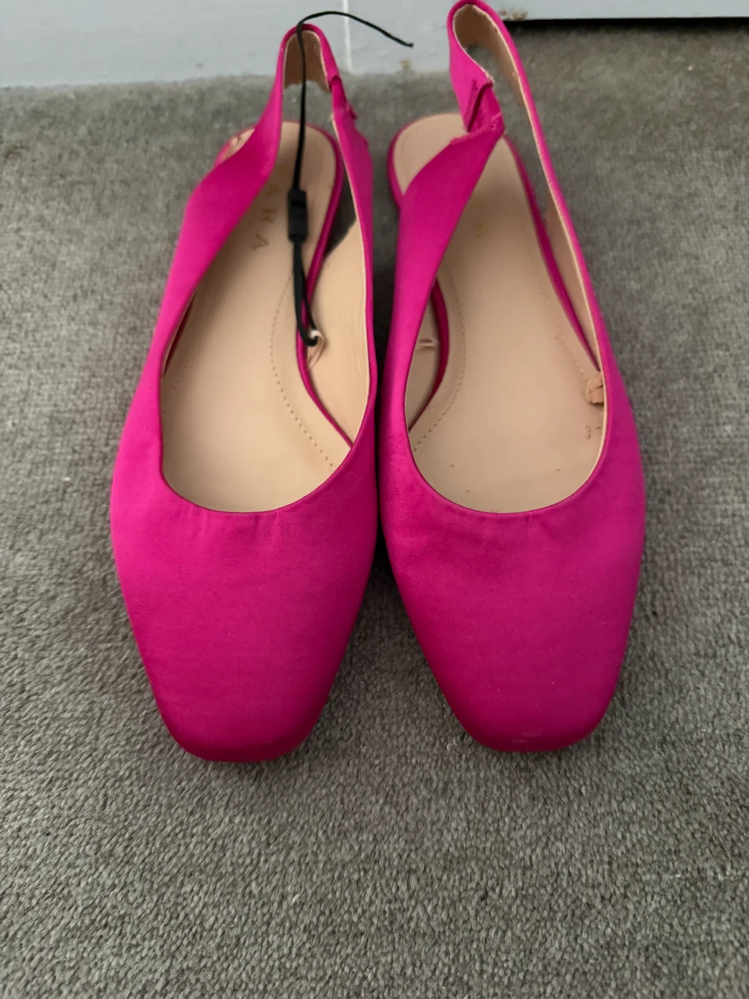 Zara Trafaluc Slingback Flats - Fuchsia Size 38