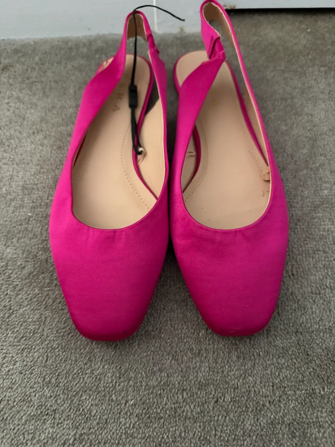 Zara Trafaluc Slingback Flats - Fuchsia Size 38