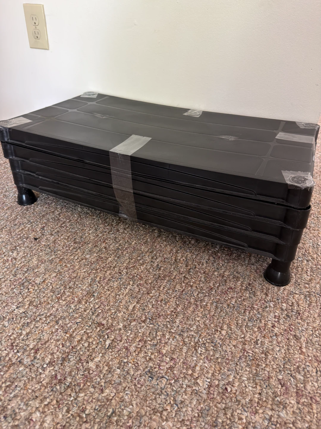 Black 4-Tier Plastic Shelving Unit - photo 4