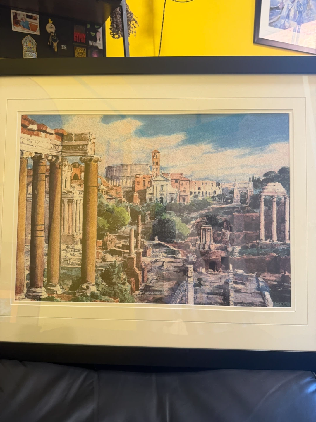 Framed Painting of Roman Ruins - photo 2