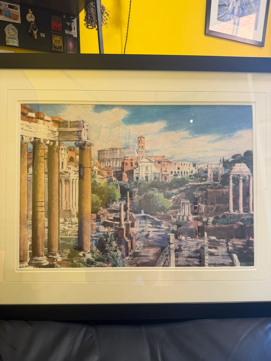 Framed Painting of Roman Ruins - photo 3