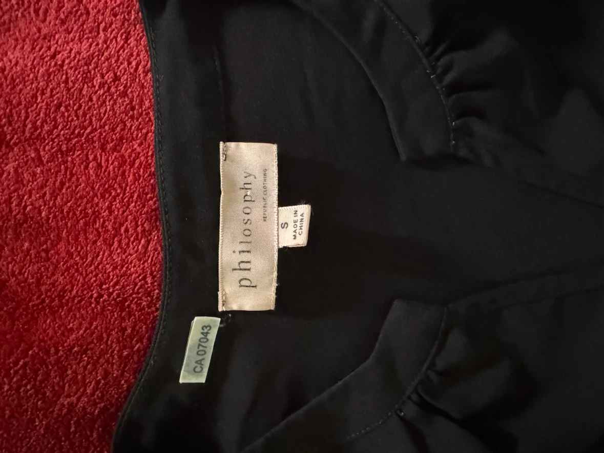 Philosophy Black Blouse - photo 2