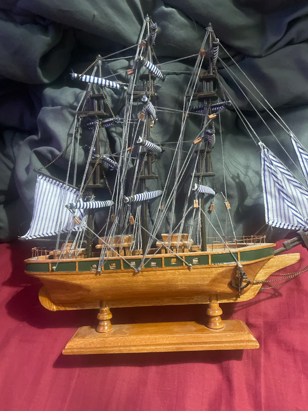 Wooden Model Sailing Ship - photo 2