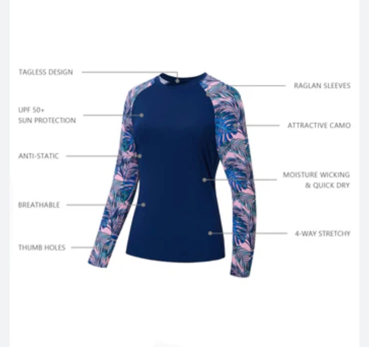 New UPF 50+ Long Sleeve Rashguard Swim Shirt - 3XL - photo 4