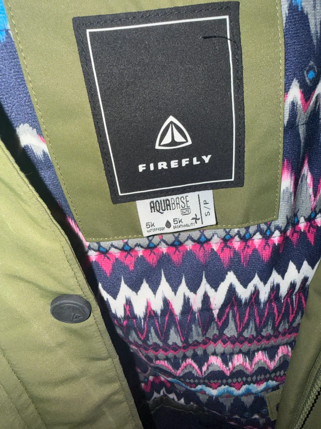Firefly Olive Green Jacket Size S/P - photo 2