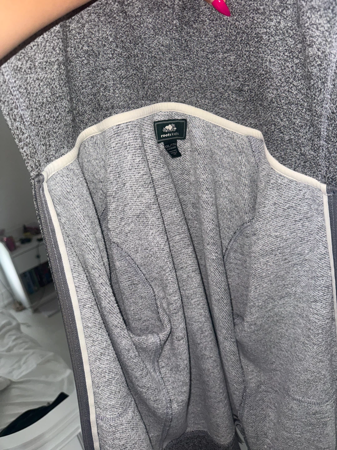 Roots Kids Grey Zip-Up Hoodie xxl 14-16 age - photo 2