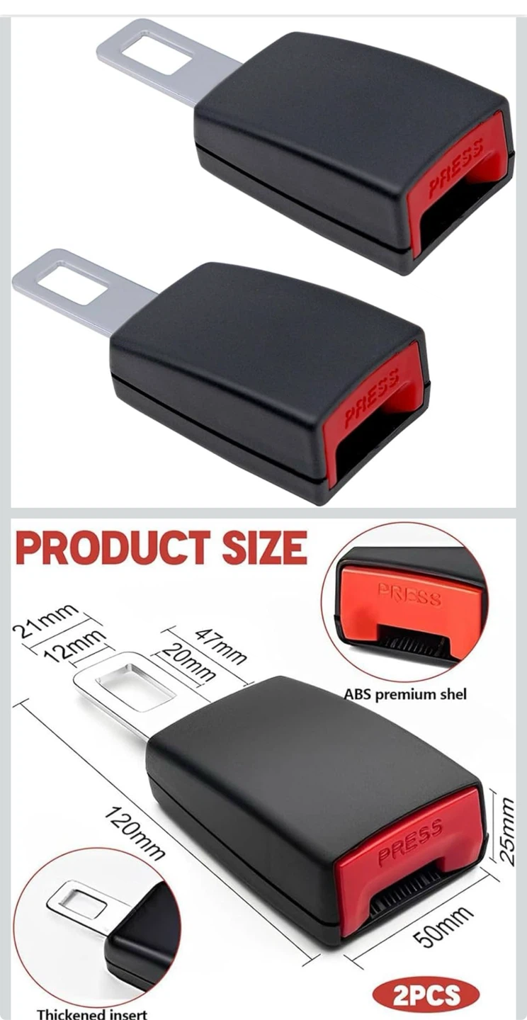 Car Seat Belt Extender Buckle - 2 Pack