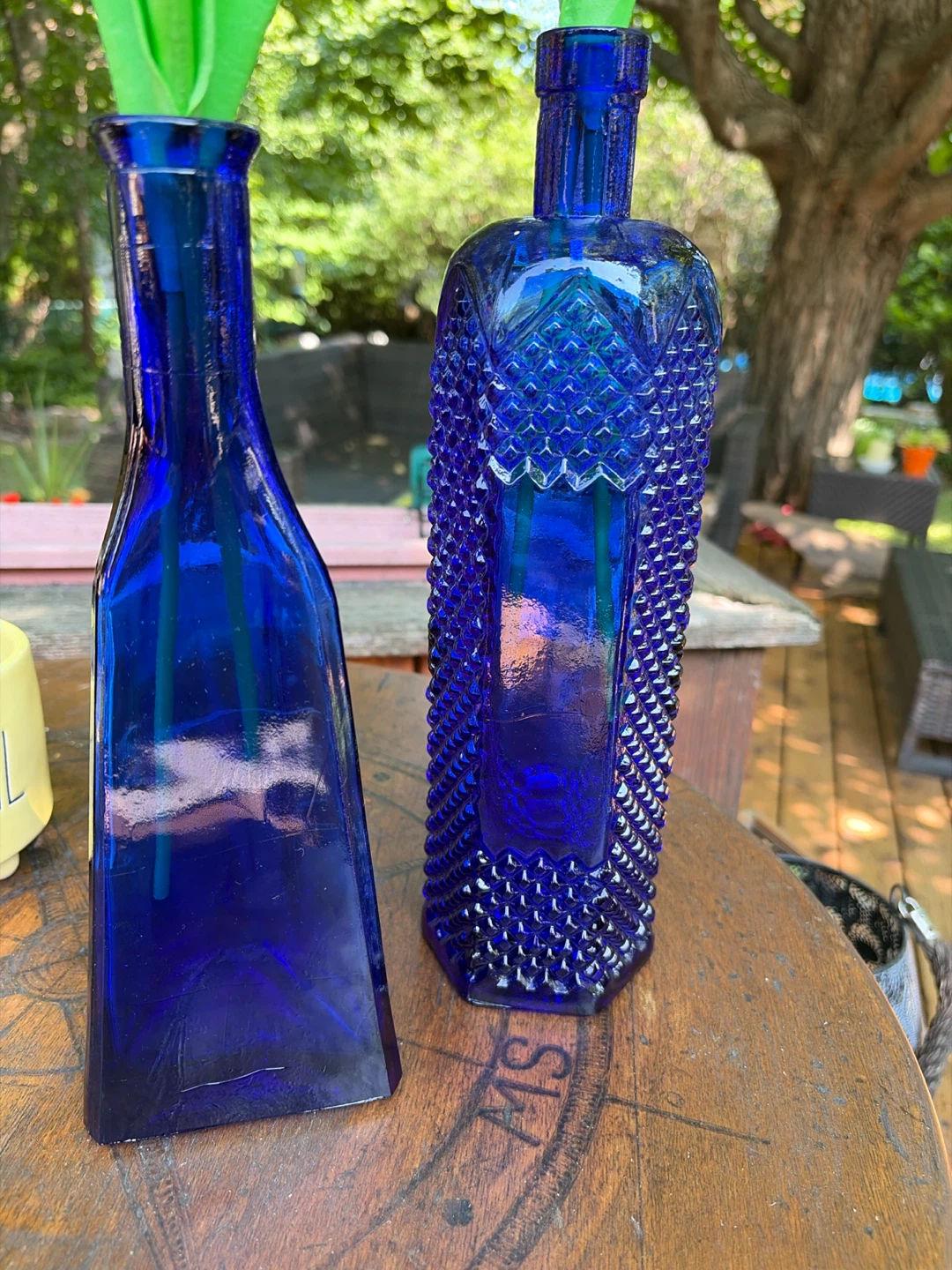 Vintage Cobalt Blue Glass Bottles Set - photo 4