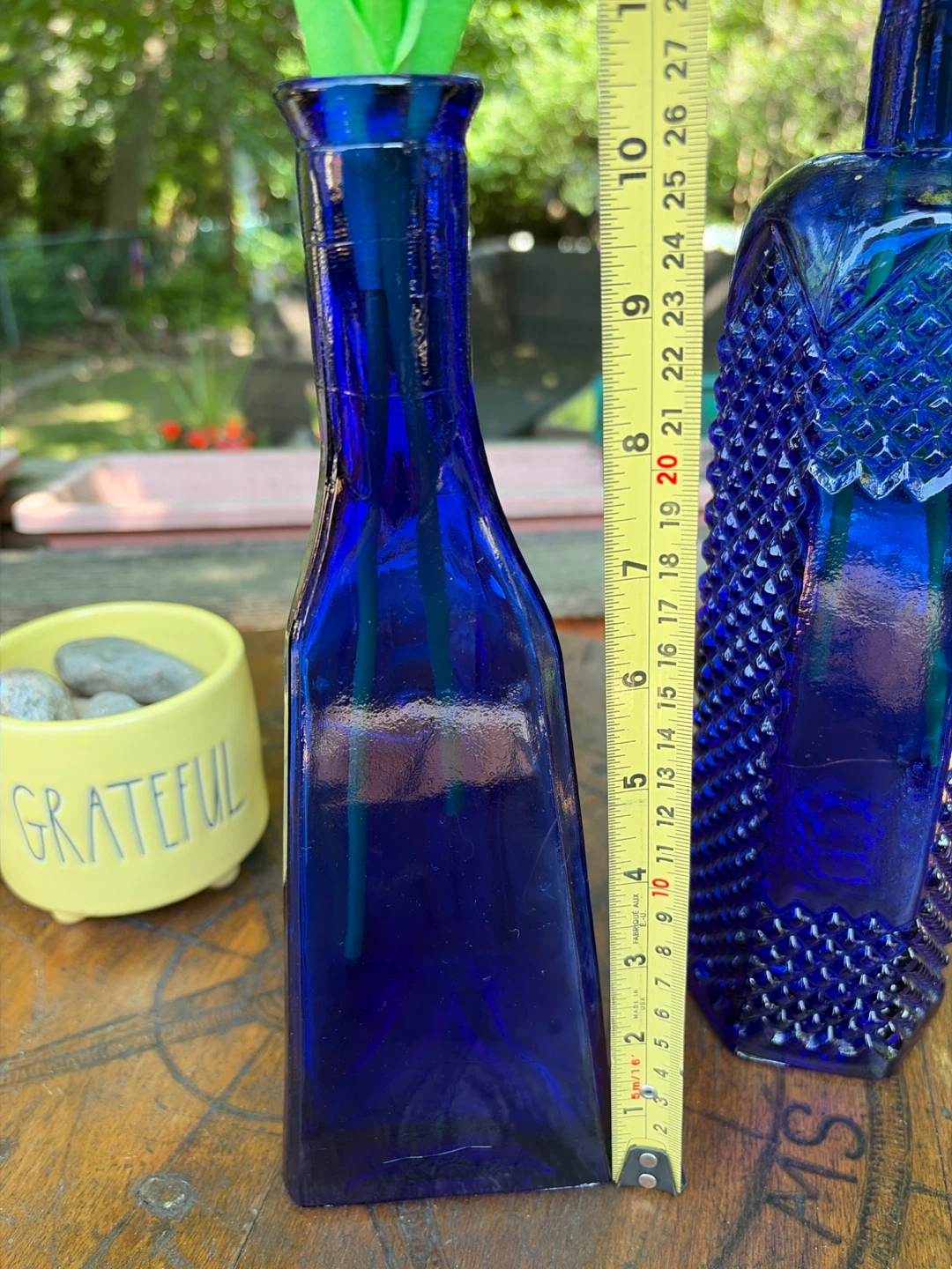 Vintage Cobalt Blue Glass Bottles Set - photo 5