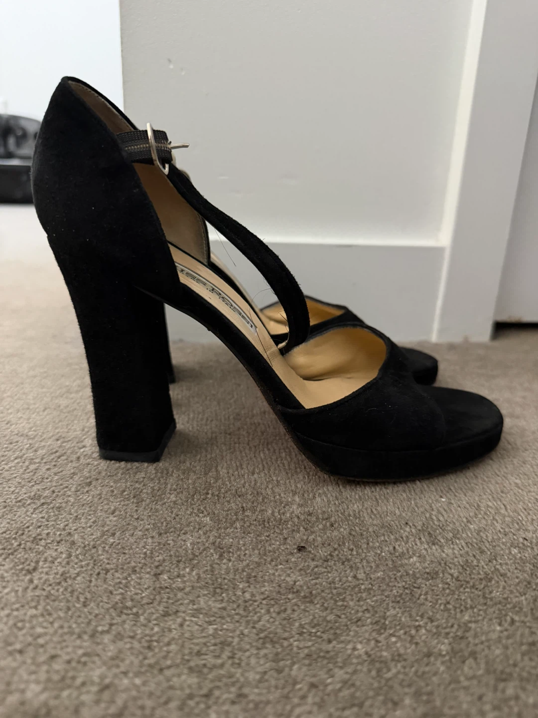 Miss Robbi Black Suede Platform Heels - photo 2