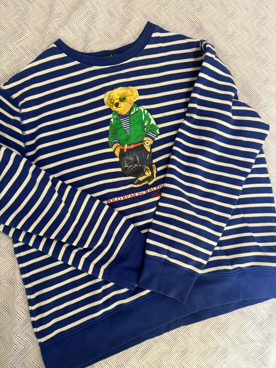 Polo Ralph Lauren Bear Striped Sweatshirt XL