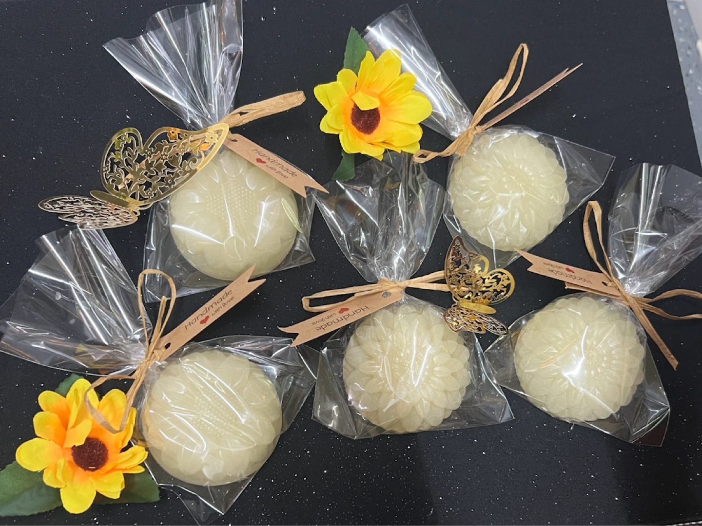 Set of 5 Handmade Round Soaps