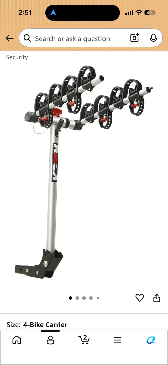 ROLA 59401 TX Hitch Mount 4-Bike Carrier with Tilt & Security - photo 4