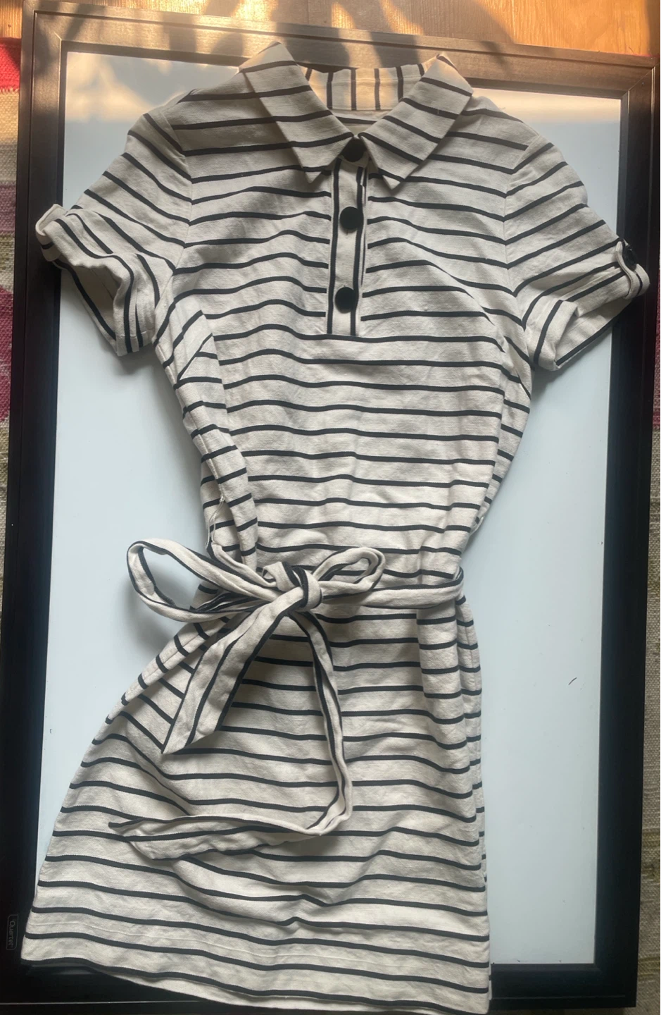 Kate Spade Striped Polo Dress with Belt