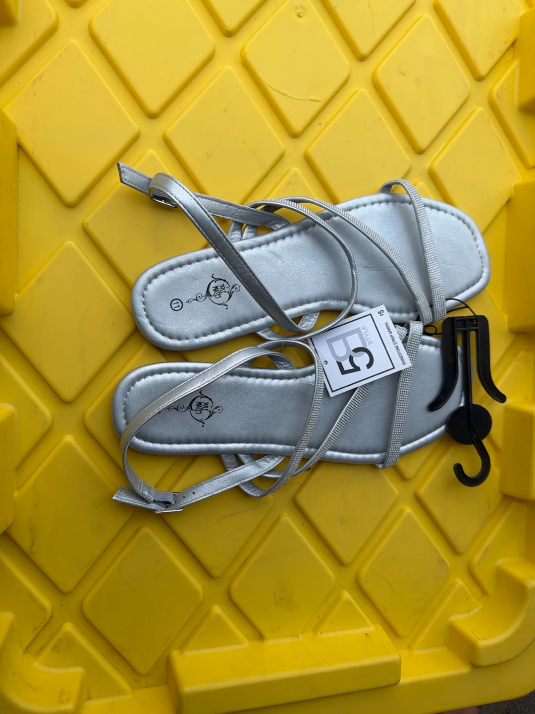 Silver Strappy Sandals