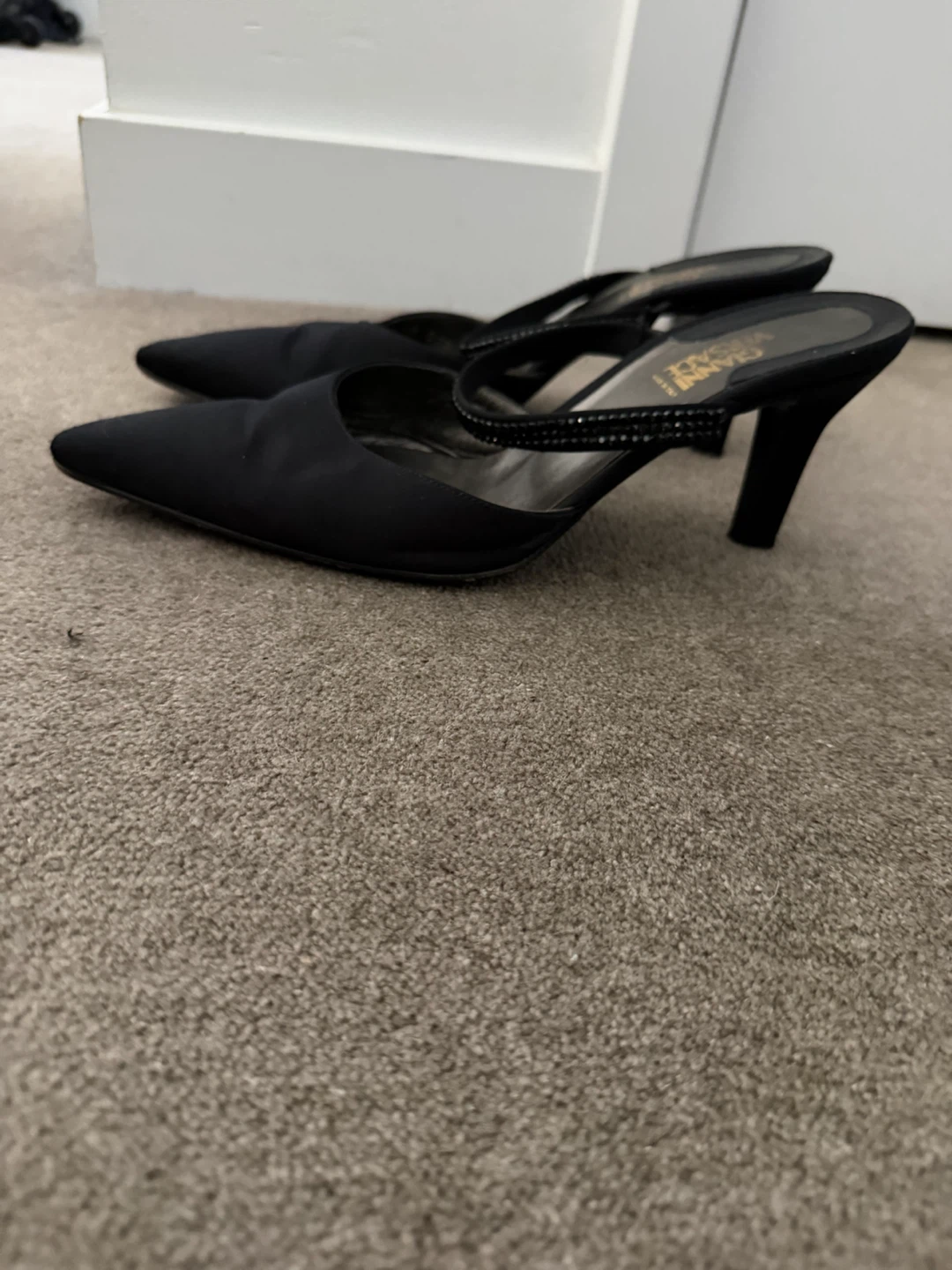 Gianni Versace Black Heeled Mules Size 37 - photo 2
