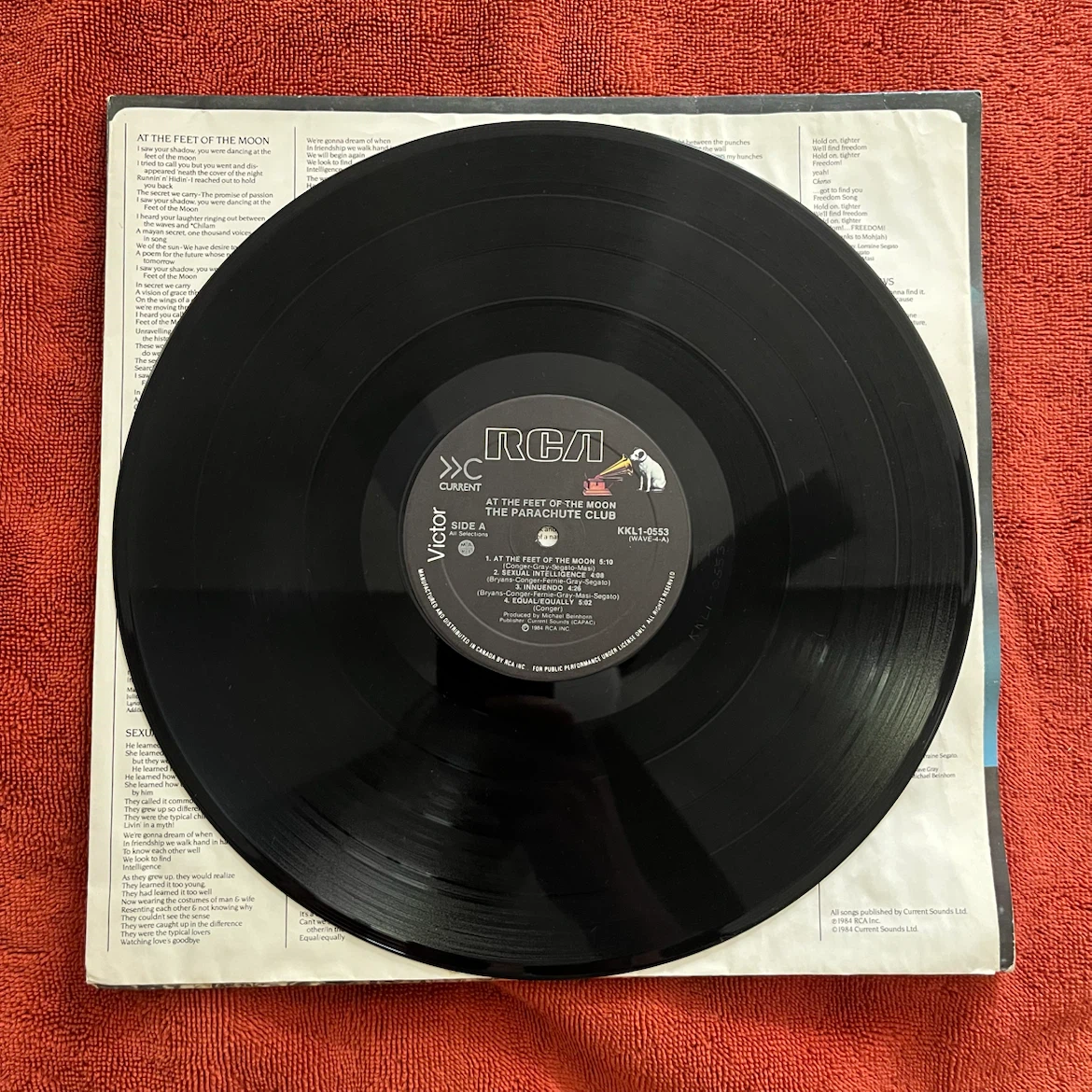 The Parachute Club At The Feet Of The Moon Vinyl Record - photo 2