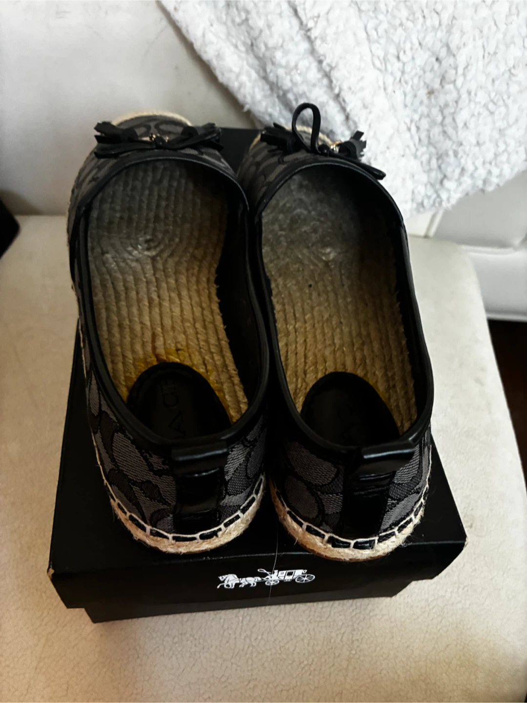 Brand new Coach Jacquard Espadrille Flats Black - photo 2