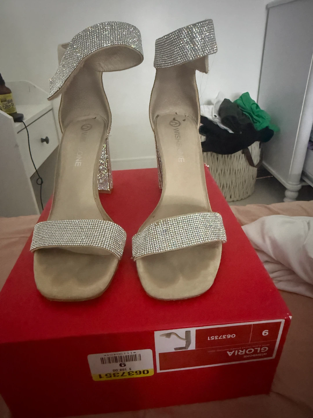 Wishbone Rhinestone Block Heel 9 - photo 2