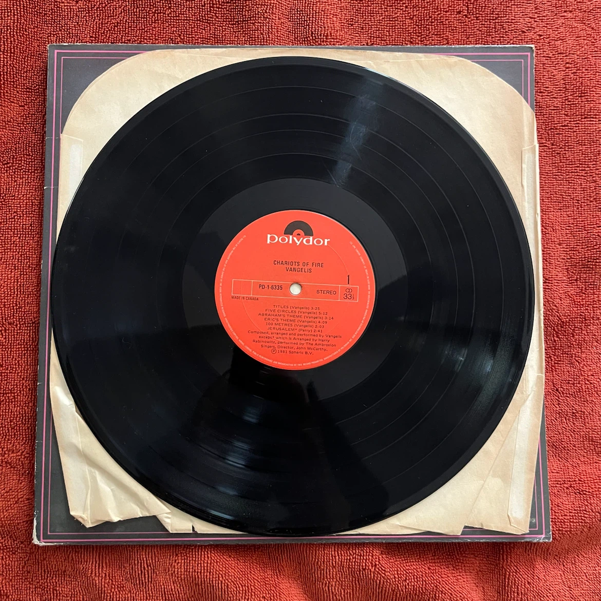Chariots of Fire Original Soundtrack Vinyl Record - photo 2