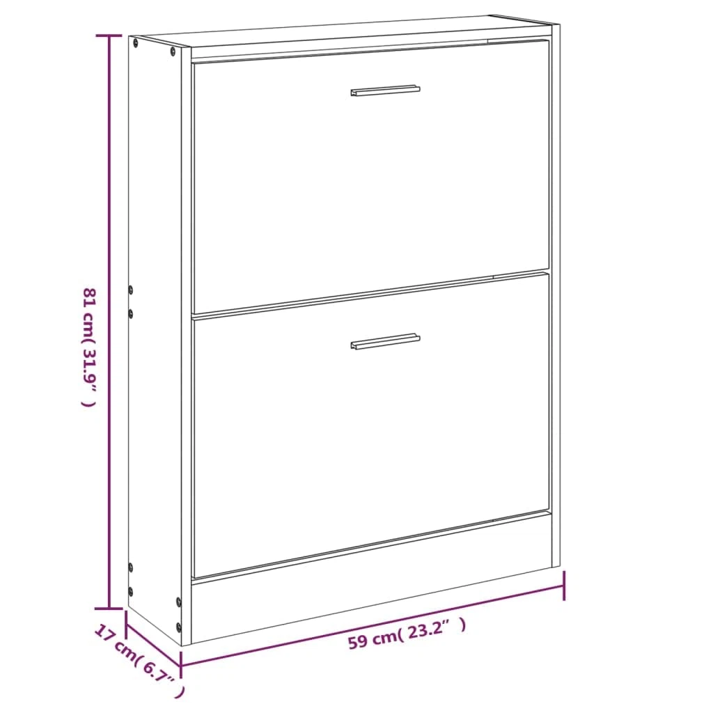 White wood Shoe Cabinet High Gloss - photo 2