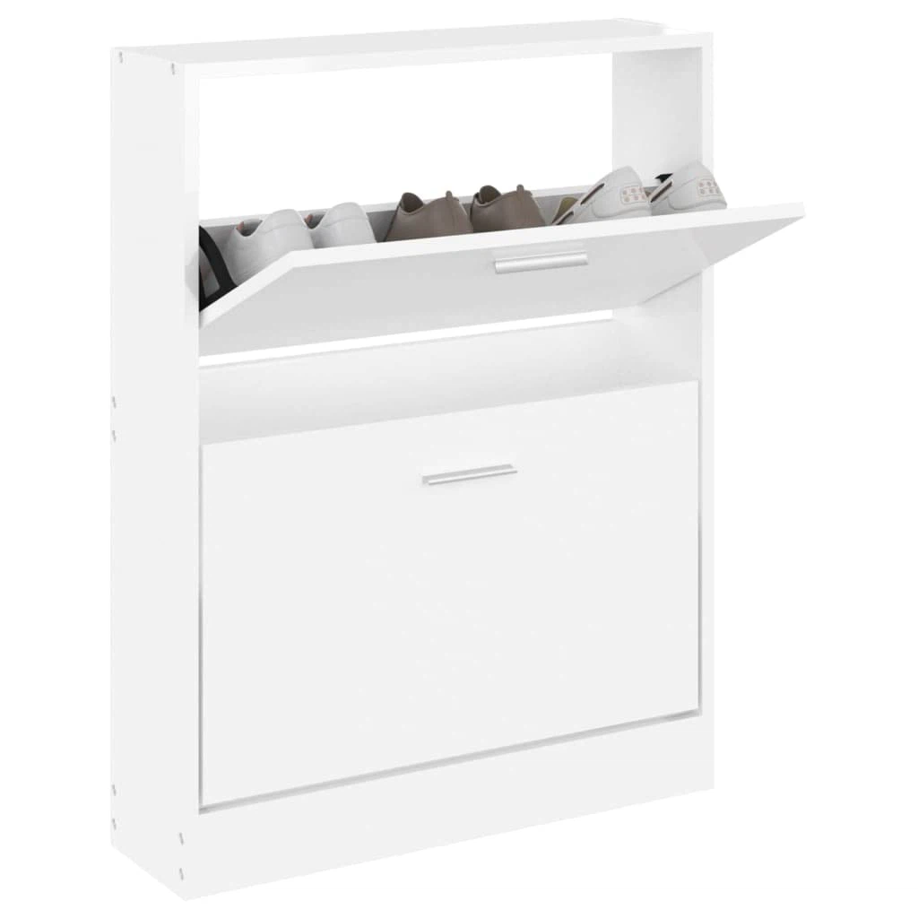 White wood Shoe Cabinet High Gloss - photo 3
