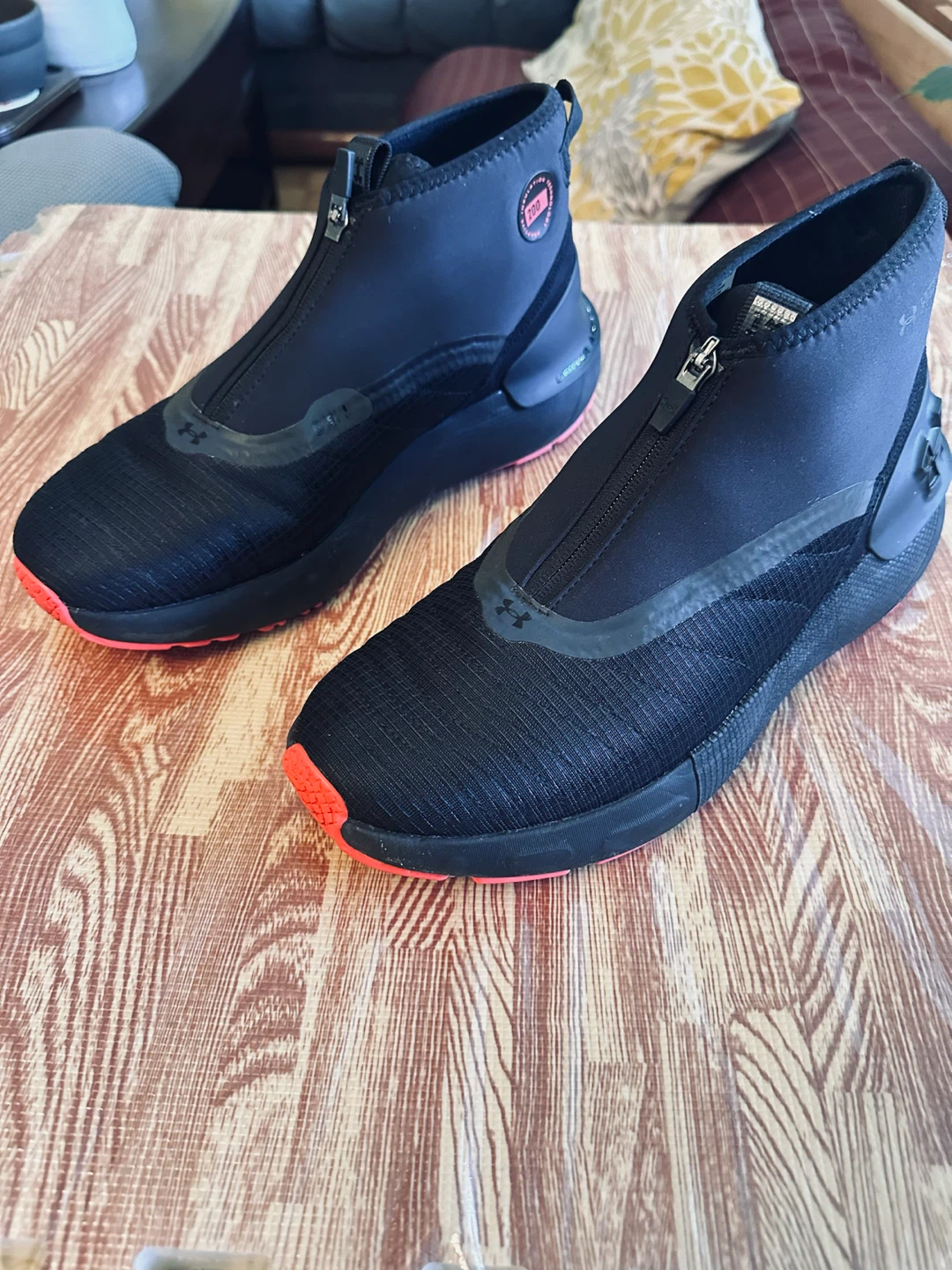 Under Armour Black Zip-Up Shoes - Size 10.5