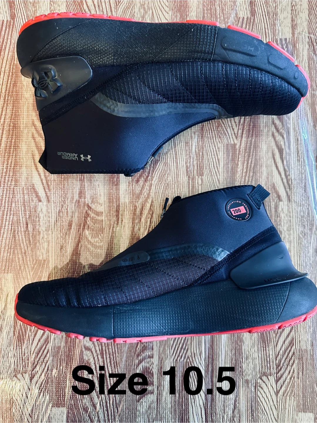 Under Armour Black Zip-Up Shoes - Size 10.5 - photo 3