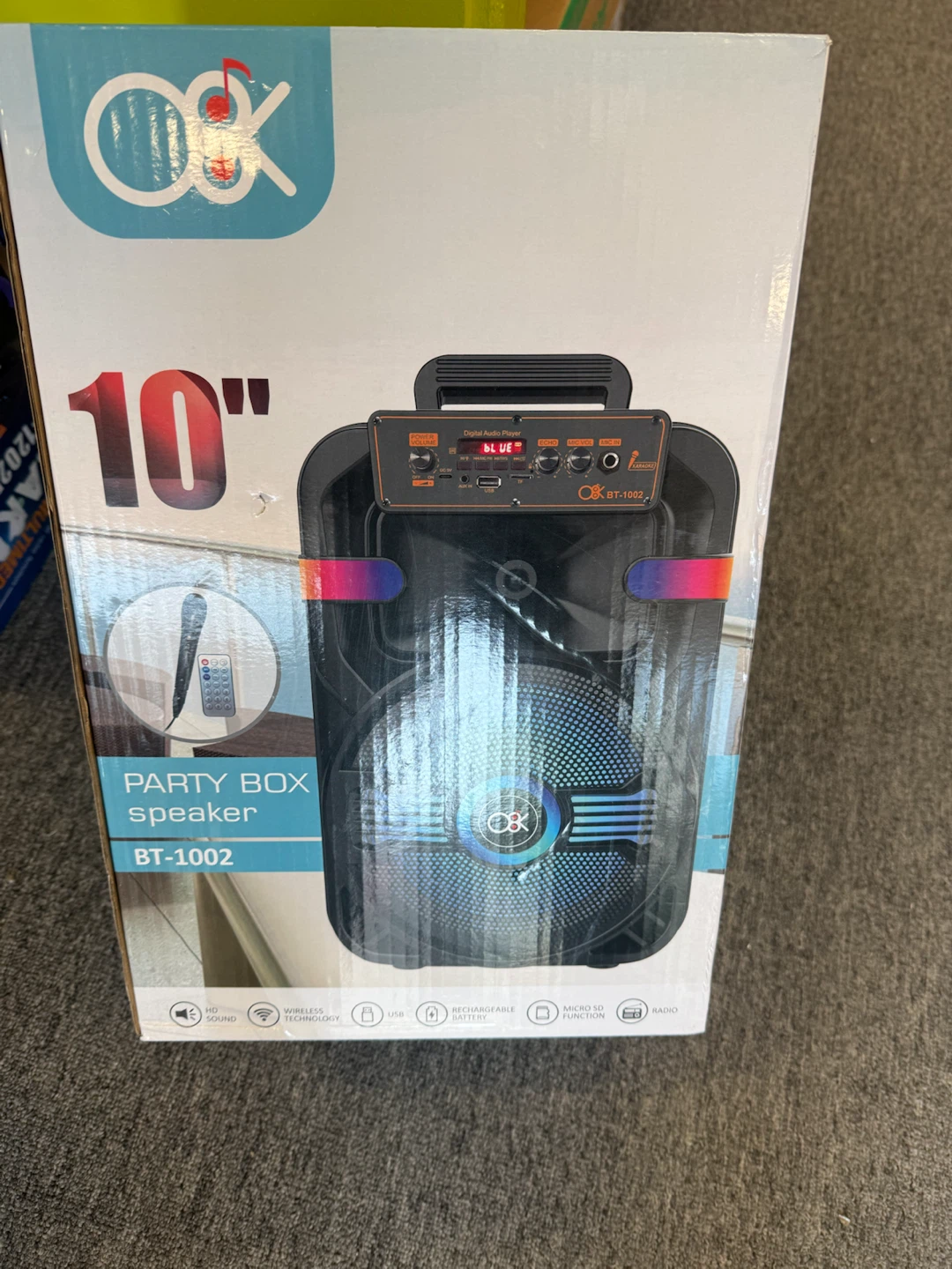 OK BT-1002 Party Box Speaker 10-inch