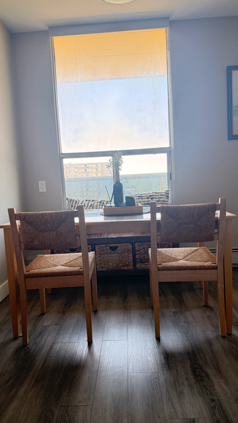 Wooden Dining Table with Glass Top - photo 3