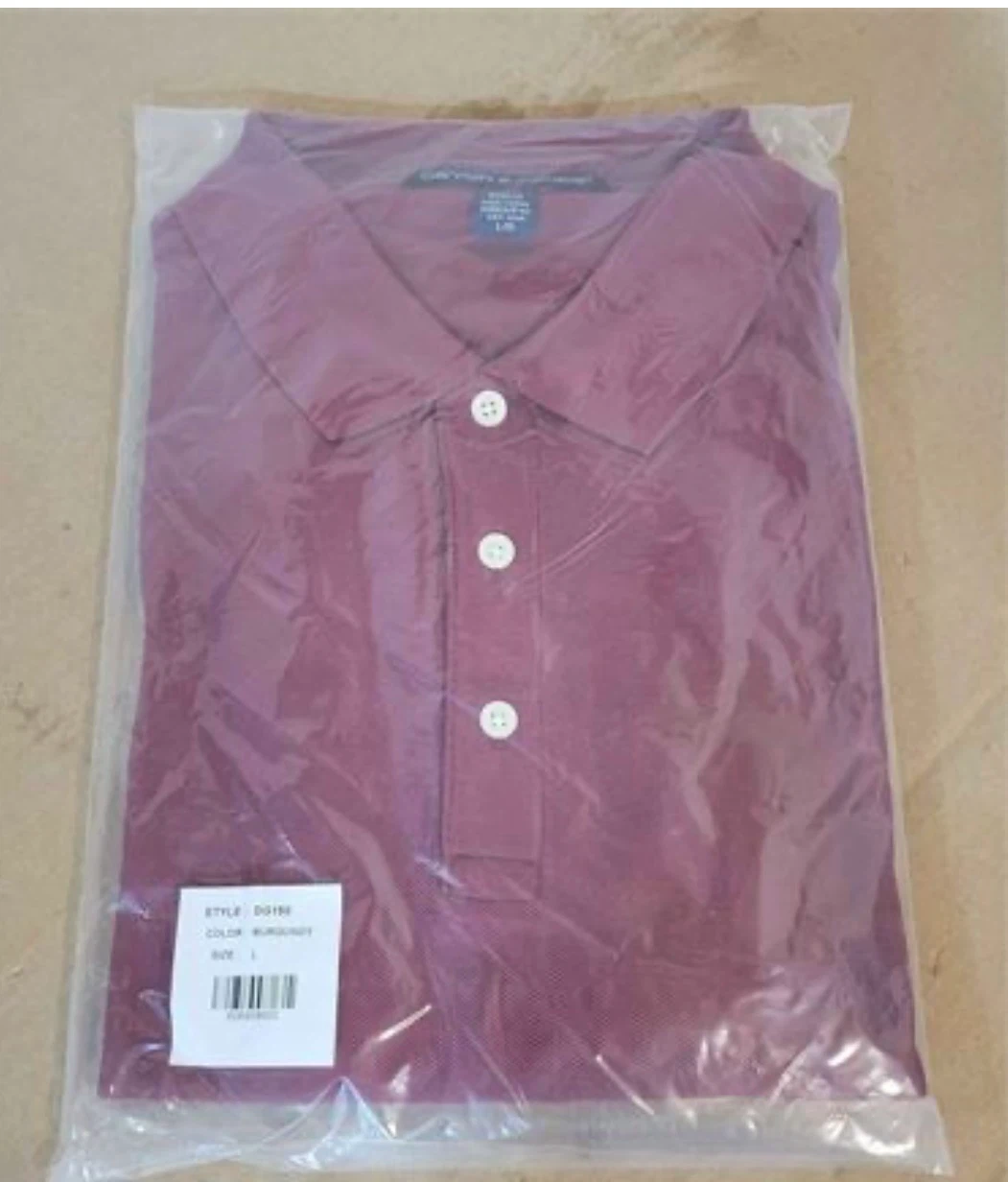 NEW Devon & Jones Men's Polo Shirt sz L Burgundy - photo 2