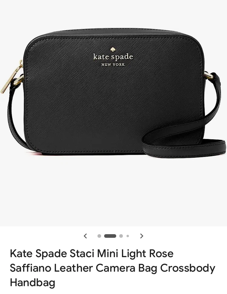 Kate Spade Staci Mini Camera Bag - Black Saffiano Leather