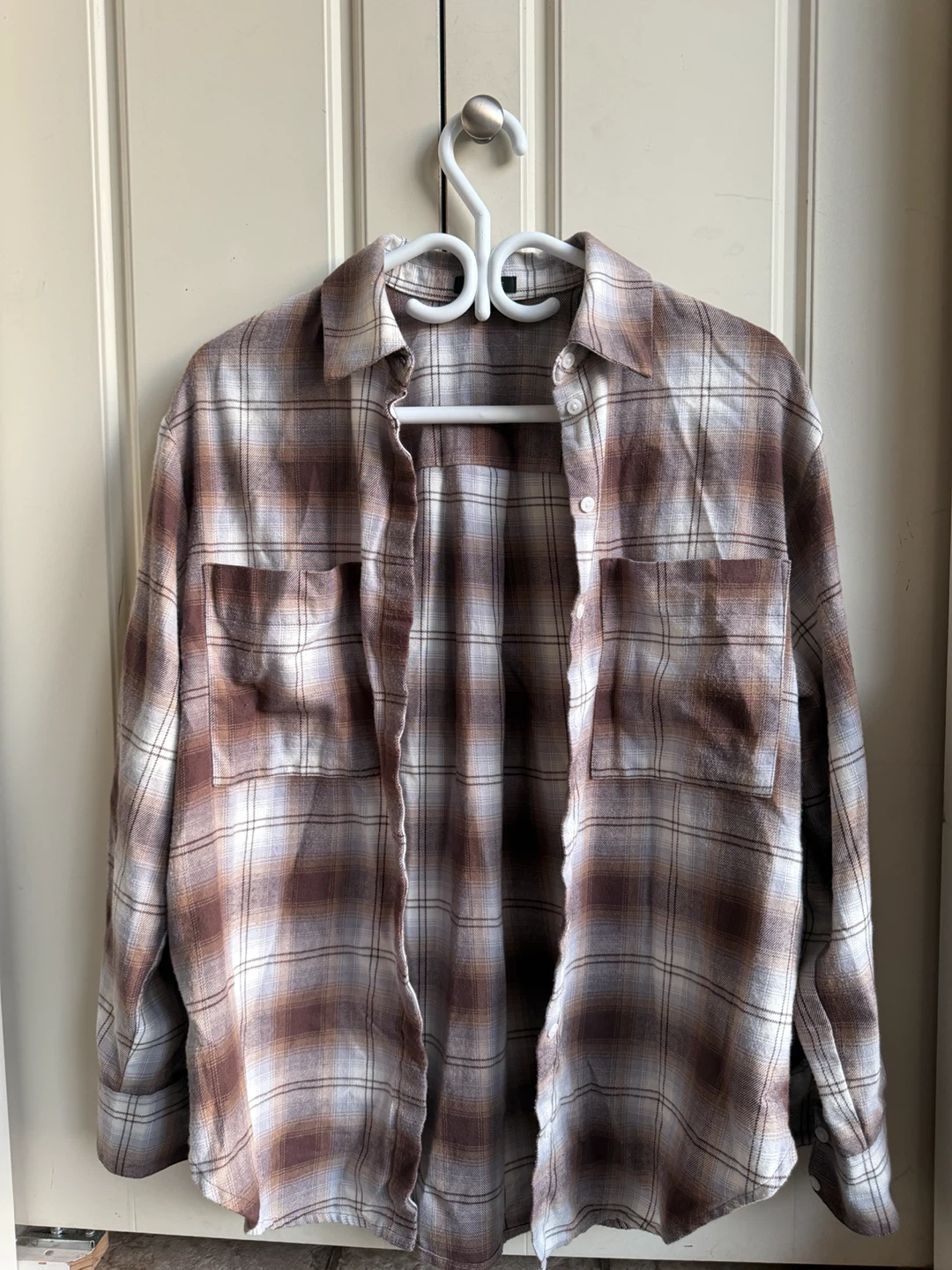 Brown Plaid Flannel Shirt
